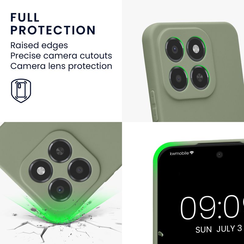 Laptop, Telefoane si Tablete - Telefoane mobile si accesorii - Accesorii Telefoane - Huse telefoane - Husa Kwmobile pentru Honor X6C, anti-alunecare, silicon, verde - Infinity.ro