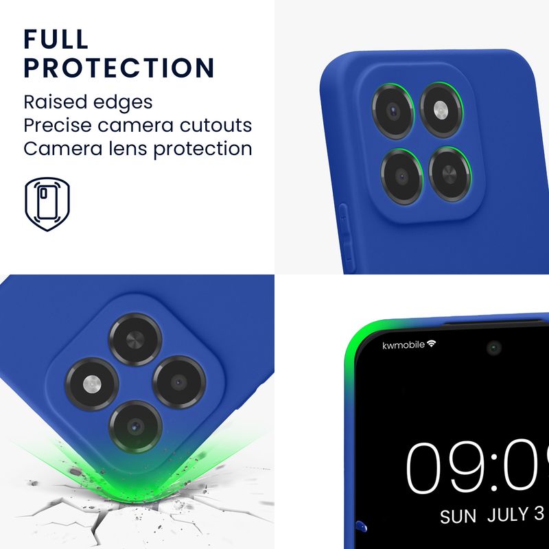 Laptop, Telefoane si Tablete - Telefoane mobile si accesorii - Accesorii Telefoane - Huse telefoane - Husa Kwmobile pentru Honor X6C, anti-alunecare, silicon, albastru - Infinity.ro