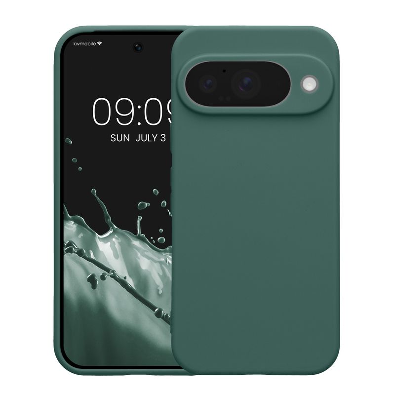 Laptop, Telefoane si Tablete - Telefoane mobile si accesorii - Accesorii Telefoane - Huse telefoane - Husa Kwmobile pentru Google Pixel 10, anti-alunecare, silicon, verde padure - Infinity.ro