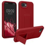 Laptop, Telefoane si Tablete - Telefoane mobile si accesorii - Accesorii Telefoane - Huse telefoane - Husa Kwmobile pentru iPhone 17e/16e, functie stand, curea de mana, silicon, rosu - Infinity.ro