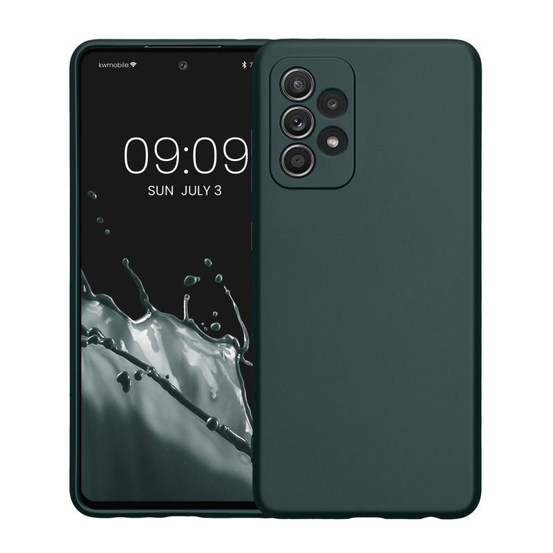 Laptop, Telefoane si Tablete - Telefoane mobile si accesorii - Accesorii Telefoane - Huse telefoane - Husa Kwmobile pentru Samsung Galaxy A52/Galaxy A52 5G/Galaxy A52s 5G, anti-alunecare, silicon, turcoaz - Infinity.ro