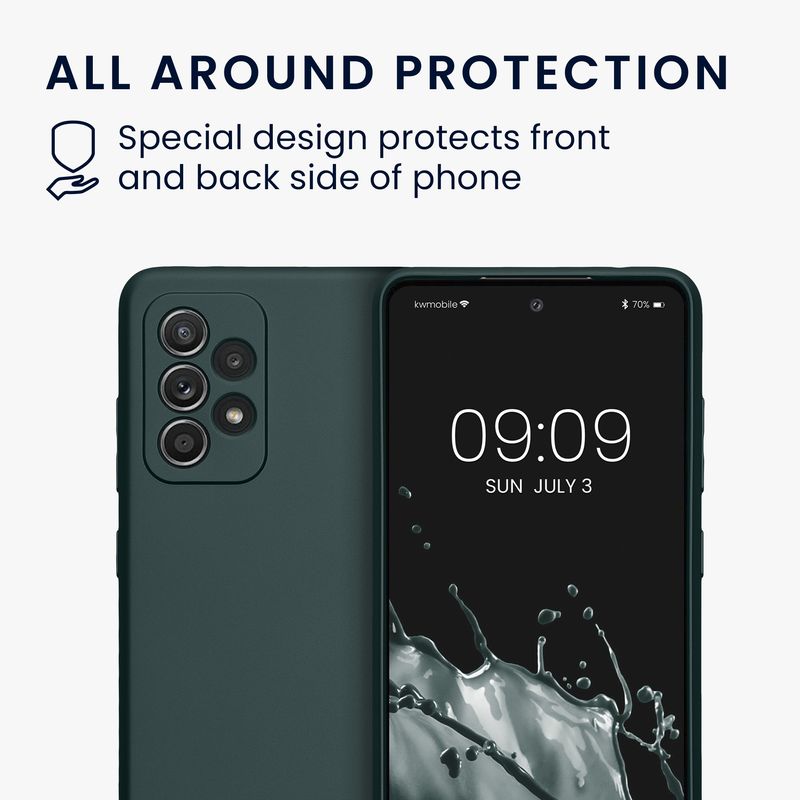 Laptop, Telefoane si Tablete - Telefoane mobile si accesorii - Accesorii Telefoane - Huse telefoane - Husa Kwmobile pentru Samsung Galaxy A52/Galaxy A52 5G/Galaxy A52s 5G, anti-alunecare, silicon, turcoaz - Infinity.ro
