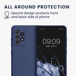 Laptop, Telefoane si Tablete - Telefoane mobile si accesorii - Accesorii Telefoane - Huse telefoane - Husa Kwmobile pentru Samsung Galaxy A52/Galaxy A52 5G/Galaxy A52s 5G, anti-alunecare, silicon, albastru metalizat - Infinity.ro