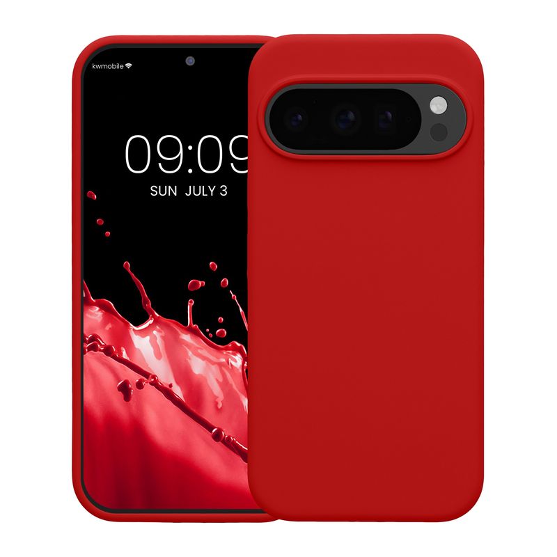 Laptop, Telefoane si Tablete - Telefoane mobile si accesorii - Accesorii Telefoane - Huse telefoane - Husa Kwmobile pentru Google Pixel 10/Pixel 10 Pro, incarcare wireless, silicon, rosu clasic - Infinity.ro