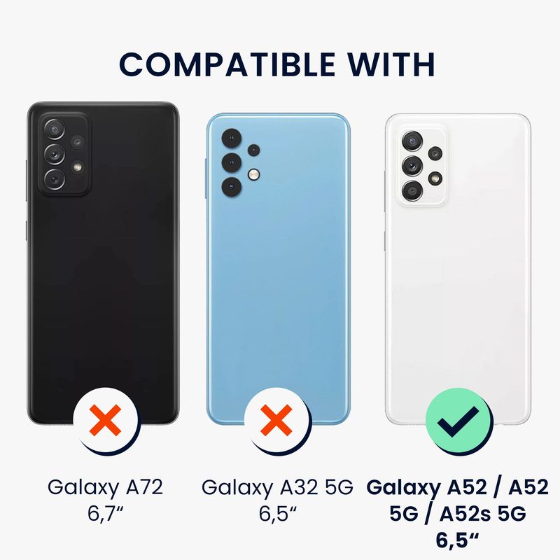 Laptop, Telefoane si Tablete - Telefoane mobile si accesorii - Accesorii Telefoane - Huse telefoane - Husa Kwmobile pentru Samsung Galaxy A52/Galaxy A52 5G/Galaxy A52s 5G, anti-alunecare, silicon, albastru metalizat - Infinity.ro