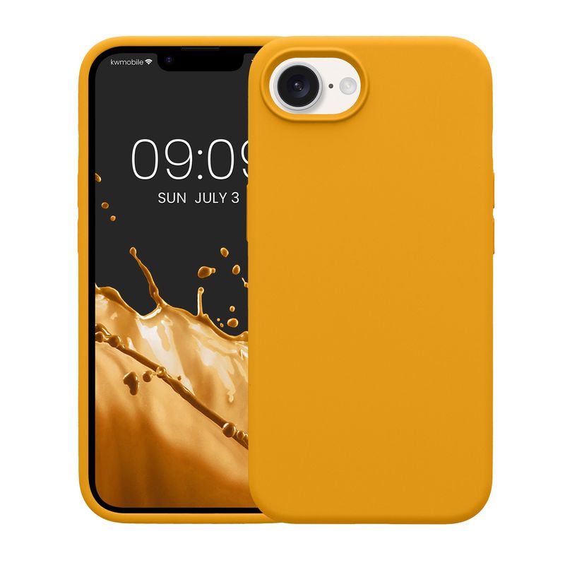 Laptop, Telefoane si Tablete - Telefoane mobile si accesorii - Accesorii Telefoane - Huse telefoane - Husa Kwmobile pentru iPhone 17e/16e, incarcare wireless, silicon, portocaliu mango - Infinity.ro