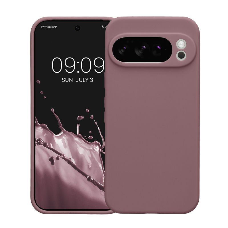 Laptop, Telefoane si Tablete - Telefoane mobile si accesorii - Accesorii Telefoane - Huse telefoane - Husa Kwmobile pentru Google Pixel 10 Pro, anti-alunecare, silicon, mov strugure - Infinity.ro