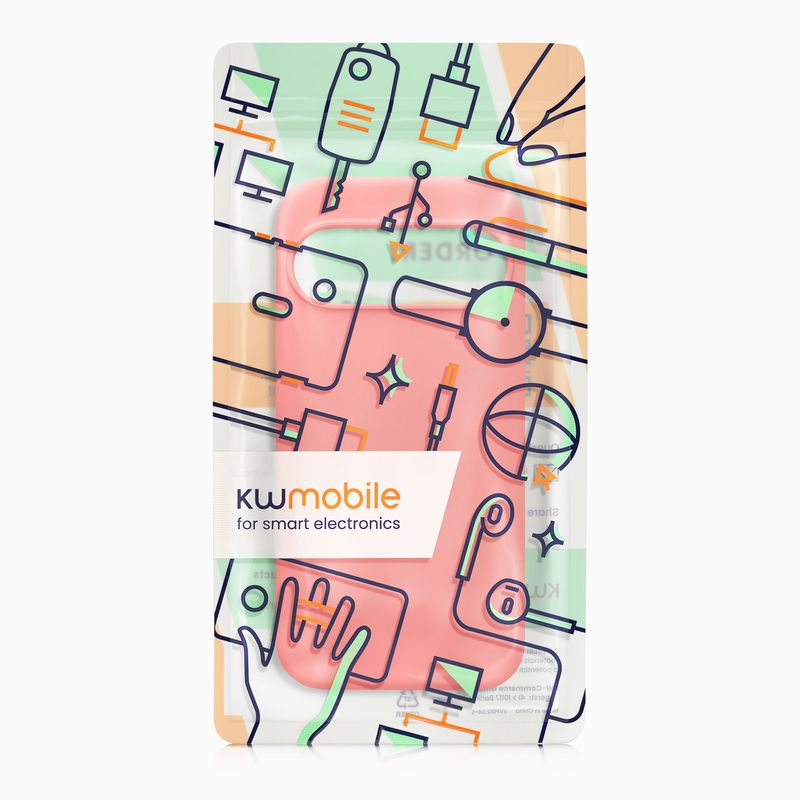 Laptop, Telefoane si Tablete - Telefoane mobile si accesorii - Accesorii Telefoane - Huse telefoane - Husa Kwmobile pentru Google Pixel 10/Pixel 10 Pro, incarcare wireless, silicon, coral - Infinity.ro