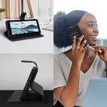 Laptop, Telefoane si Tablete - Telefoane mobile si accesorii - Accesorii Telefoane - Huse telefoane - Husa tip portofel Kwmobile pentru Samsung Galaxy A06, inchidere magnetica, piele ecologica, negru - Infinity.ro