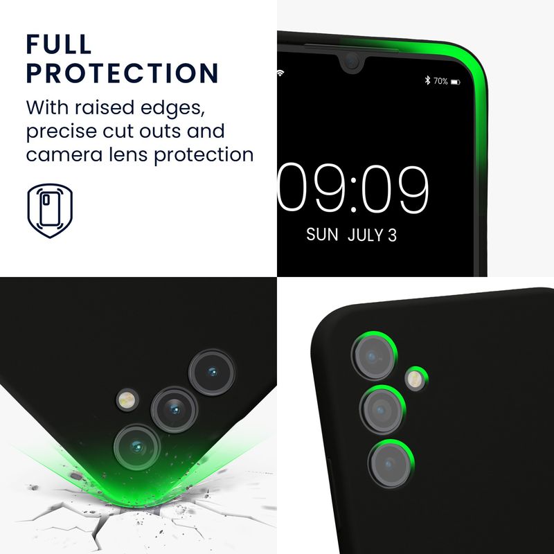 Laptop, Telefoane si Tablete - Telefoane mobile si accesorii - Accesorii Telefoane - Huse telefoane - Husa Kwmobile pentru Samsung Galaxy A34 5G, anti-alunecare, anti-amprenta, silicon, negru - Infinity.ro