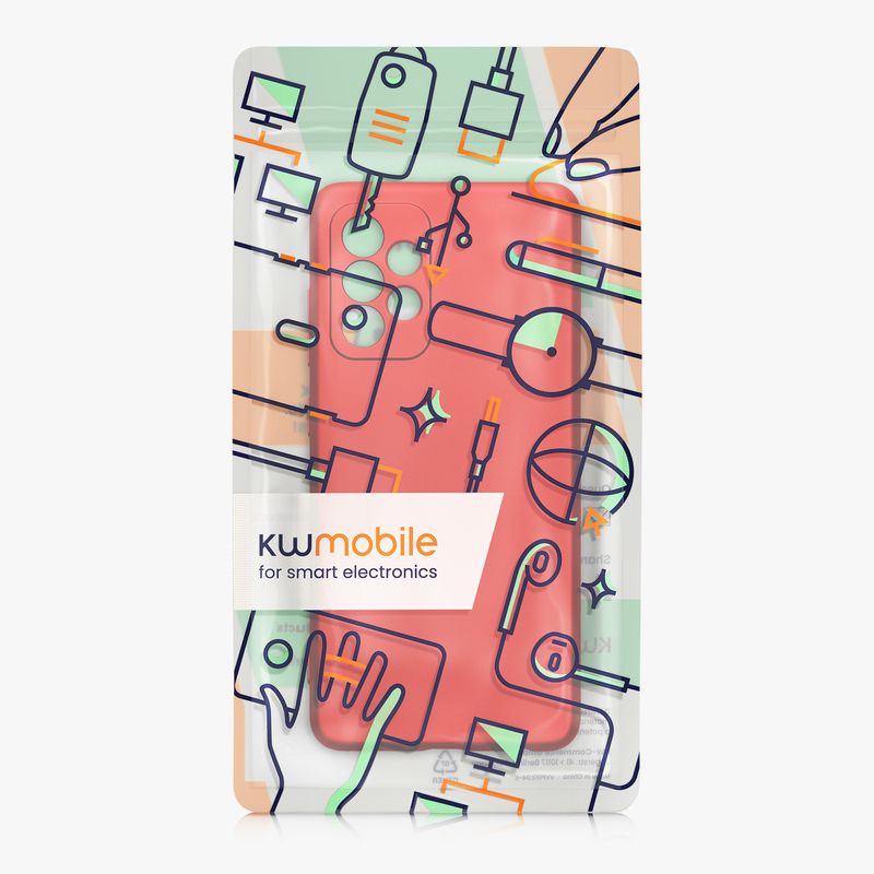 Laptop, Telefoane si Tablete - Telefoane mobile si accesorii - Accesorii Telefoane - Huse telefoane - Husa Kwmobile pentru Samsung Galaxy A52/Galaxy A52 5G/Galaxy A52s 5G, anti-alunecare, silicon, rosu - Infinity.ro