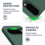 Laptop, Telefoane si Tablete - Telefoane mobile si accesorii - Accesorii Telefoane - Huse telefoane - Husa Kwmobile pentru Google Pixel 10/Pixel 10 Pro, incarcare wireless, silicon, verde padure - Infinity.ro