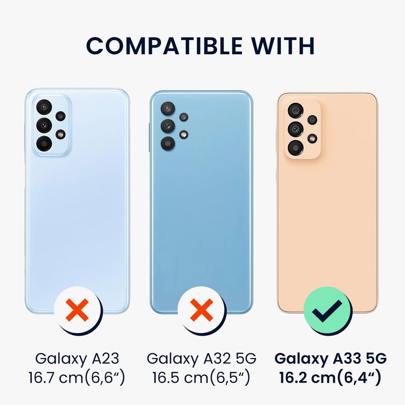 Laptop, Telefoane si Tablete - Telefoane mobile si accesorii - Accesorii Telefoane - Huse telefoane - Husa tip portofel Kwmobile pentru Samsung Galaxy A33 5G, inchidere magnetica, piele ecologica, negru - Infinity.ro