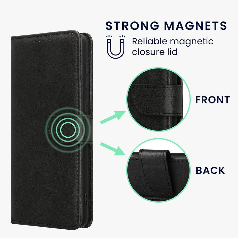 Laptop, Telefoane si Tablete - Telefoane mobile si accesorii - Accesorii Telefoane - Huse telefoane - Husa tip portofel Kwmobile pentru Samsung Galaxy A33 5G, inchidere magnetica, piele ecologica, negru - Infinity.ro