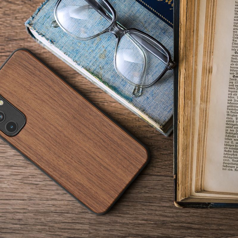 Laptop, Telefoane si Tablete - Telefoane mobile si accesorii - Accesorii Telefoane - Huse telefoane - Husa tip bumper Kwmobile pentru Samsung Galaxy A34 5G, anti-alunecare, protectie la socuri, lemn, TPU, maro - Infinity.ro