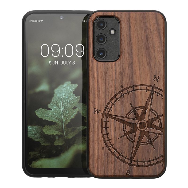 Laptop, Telefoane si Tablete - Telefoane mobile si accesorii - Accesorii Telefoane - Huse telefoane - Husa tip bumper Kwmobile pentru Samsung Galaxy A14 5G, anti-alunecare, lemn, TPU, maro - Infinity.ro