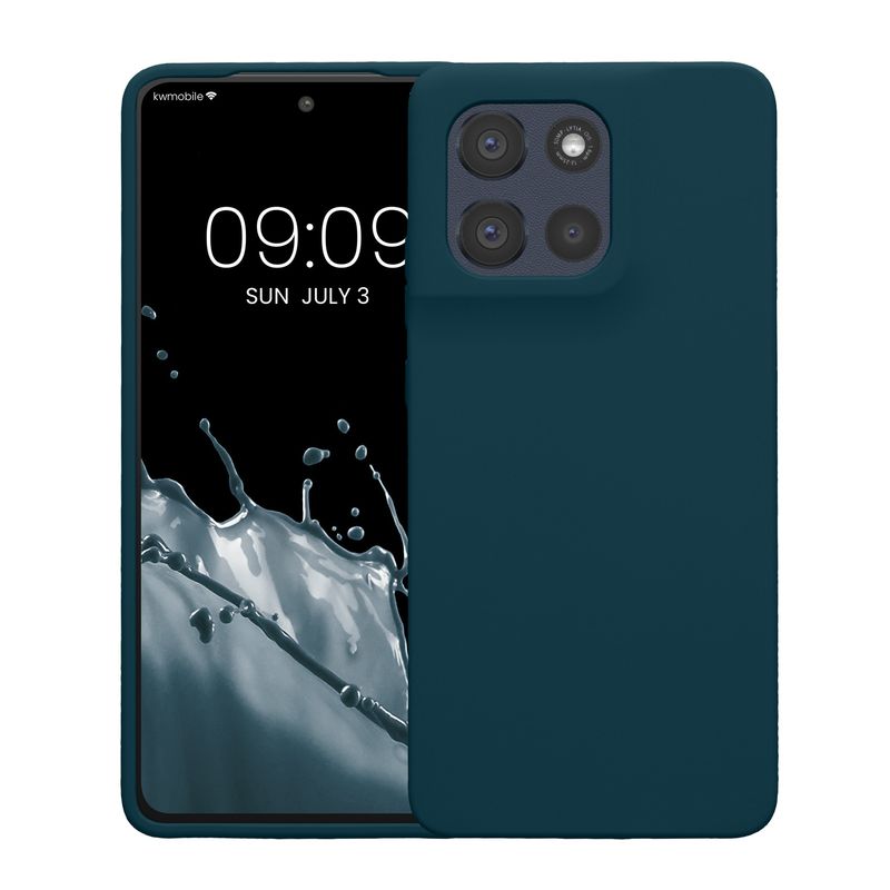Laptop, Telefoane si Tablete - Telefoane mobile si accesorii - Accesorii Telefoane - Huse telefoane - Husa Kwmobile pentru Motorola Moto G86 5G, incarcare wireless, silicon, albastru - Infinity.ro