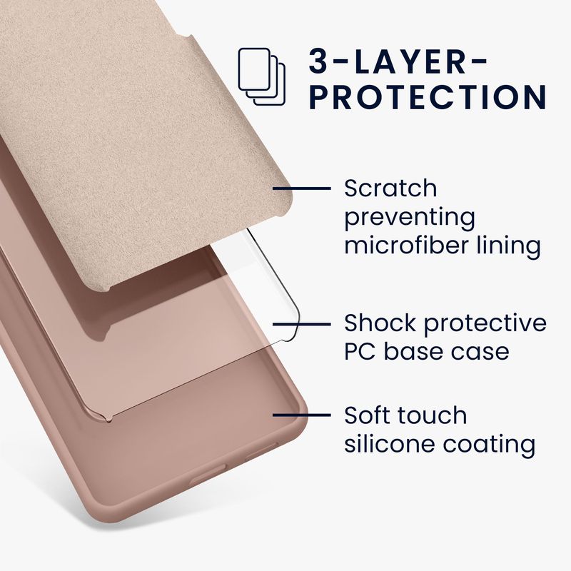 Laptop, Telefoane si Tablete - Telefoane mobile si accesorii - Accesorii Telefoane - Huse telefoane - Husa Kwmobile pentru Google Pixel 10 Pro XL, incarcare wireless, silicon, roz antic - Infinity.ro