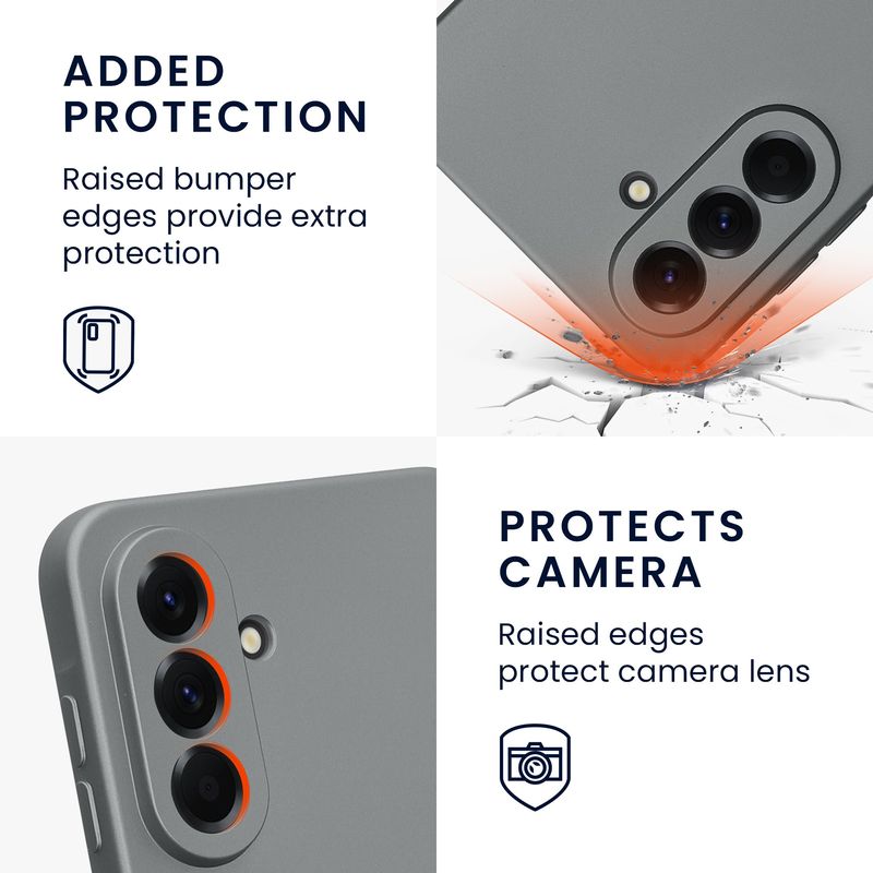 Laptop, Telefoane si Tablete - Telefoane mobile si accesorii - Accesorii Telefoane - Huse telefoane - Husa Kwmobile pentru Samsung Galaxy A56 5G, anti-alunecare, protectie la zgarieturi, silicon, gri - Infinity.ro