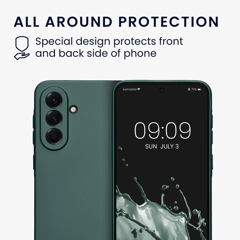 Laptop, Telefoane si Tablete - Telefoane mobile si accesorii - Accesorii Telefoane - Huse telefoane - Husa Kwmobile pentru Samsung Galaxy A56 5G, anti-alunecare, silicon, turcoaz - Infinity.ro