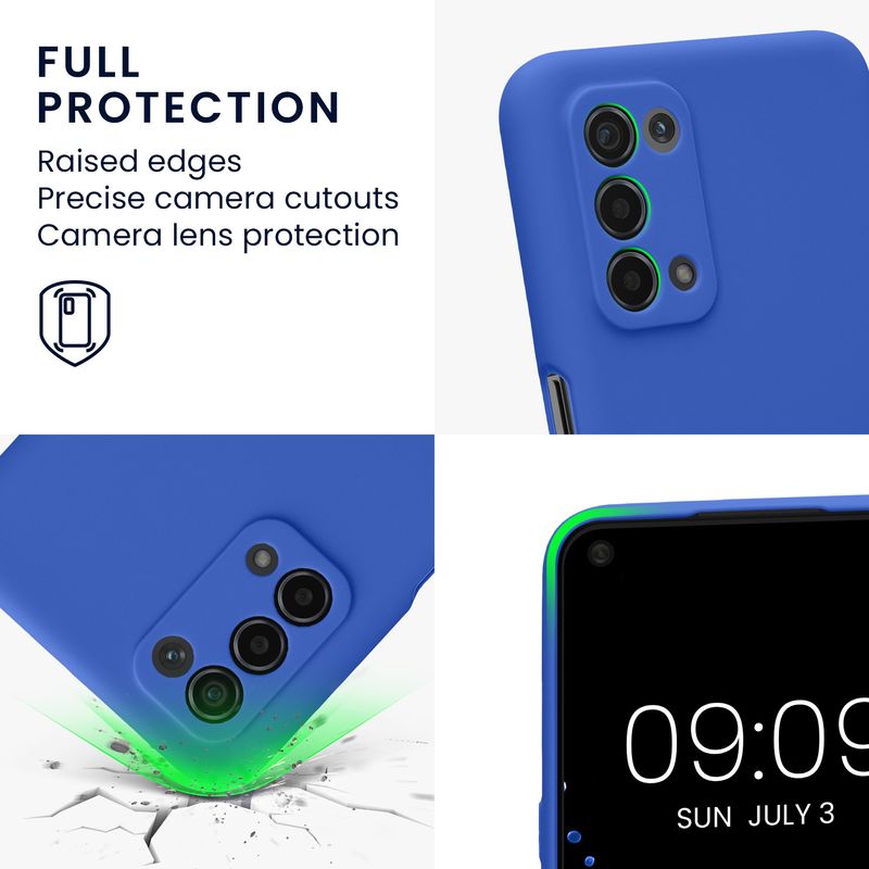 Laptop, Telefoane si Tablete - Telefoane mobile si accesorii - Accesorii Telefoane - Huse telefoane - Husa Kwmobile pentru OPPO A74 (5G)/A54 (5G), anti-alunecare, protectie la zgarieturi, silicon, albastru - Infinity.ro