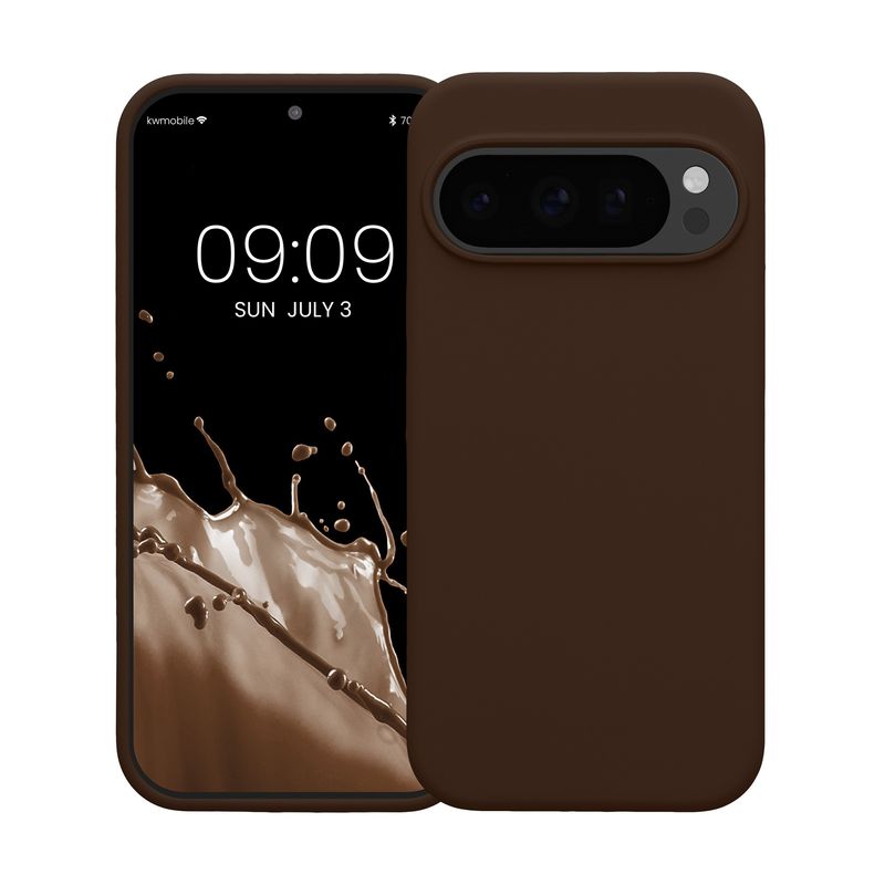 Laptop, Telefoane si Tablete - Telefoane mobile si accesorii - Accesorii Telefoane - Huse telefoane - Husa Kwmobile pentru Google Pixel 10/Pixel 10 Pro, incarcare wireless, silicon, ciocolatiu - Infinity.ro