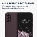 Laptop, Telefoane si Tablete - Telefoane mobile si accesorii - Accesorii Telefoane - Huse telefoane - Husa Kwmobile pentru Samsung Galaxy A56 5G, protectie la zgarieturi, anti-alunecare, silicon, mov - Infinity.ro