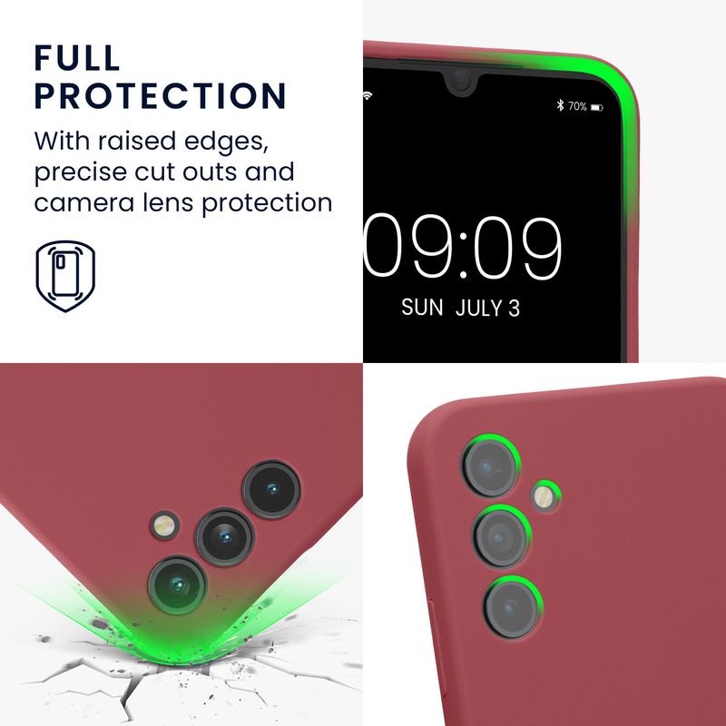 Laptop, Telefoane si Tablete - Telefoane mobile si accesorii - Accesorii Telefoane - Huse telefoane - Husa Kwmobile pentru Samsung Galaxy A34 5G, anti-alunecare, anti-amprenta, silicon, roz - Infinity.ro