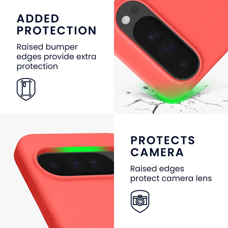 Laptop, Telefoane si Tablete - Telefoane mobile si accesorii - Accesorii Telefoane - Huse telefoane - Husa Kwmobile pentru Google Pixel 10 Pro XL, incarcare wireless, silicon, coral - Infinity.ro
