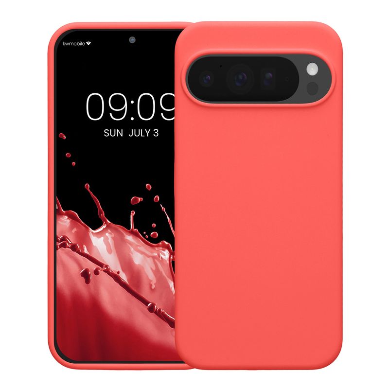Laptop, Telefoane si Tablete - Telefoane mobile si accesorii - Accesorii Telefoane - Huse telefoane - Husa Kwmobile pentru Google Pixel 10 Pro XL, incarcare wireless, silicon, coral - Infinity.ro