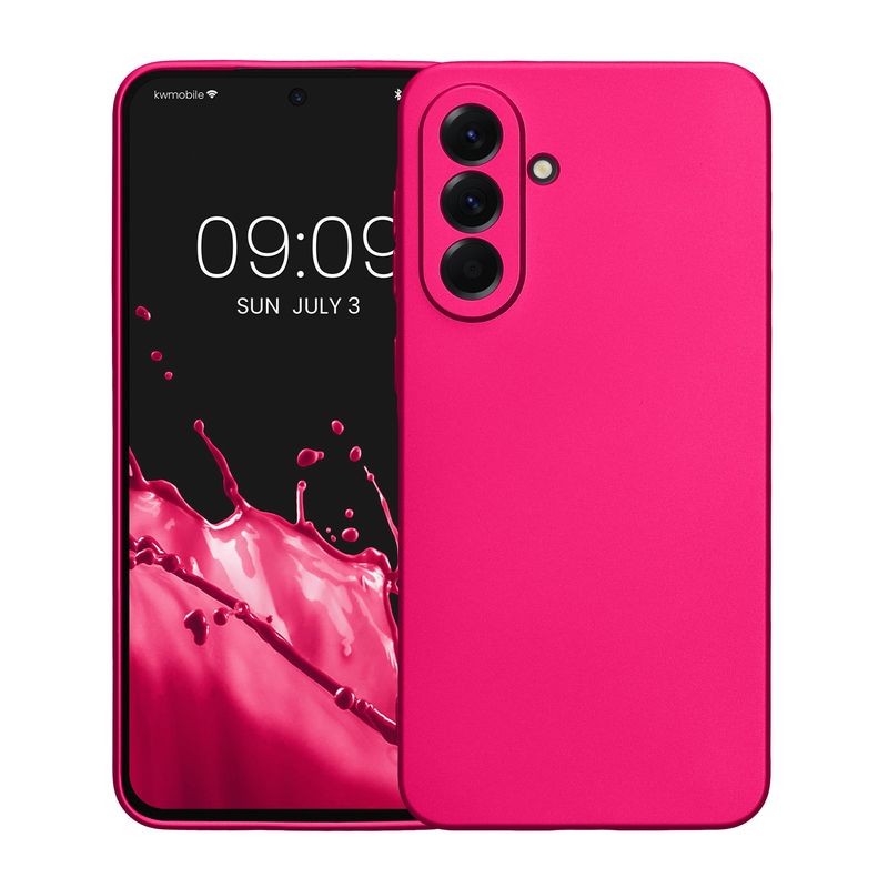 Laptop, Telefoane si Tablete - Telefoane mobile si accesorii - Accesorii Telefoane - Huse telefoane - Husa Kwmobile pentru Samsung Galaxy A56 5G, protectie la zgarieturi, silicon, roz - Infinity.ro