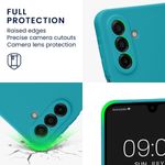 Laptop, Telefoane si Tablete - Telefoane mobile si accesorii - Accesorii Telefoane - Huse telefoane - Husa Kwmobile pentru Samsung Galaxy A17 4G/5G, anti-alunecare, silicon, turcoaz mat - Infinity.ro