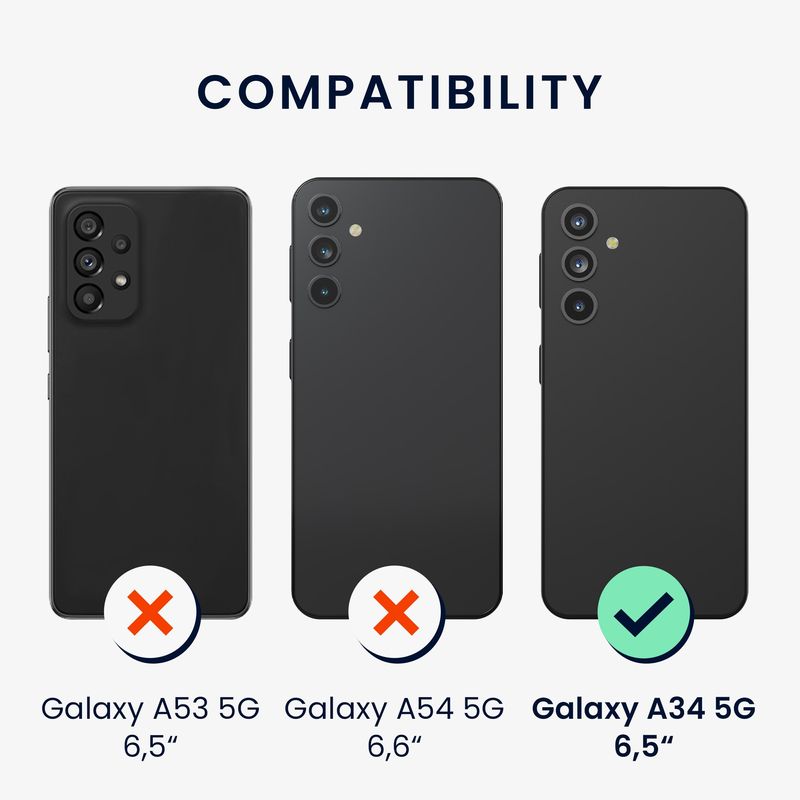 Laptop, Telefoane si Tablete - Telefoane mobile si accesorii - Accesorii Telefoane - Huse telefoane - Husa tip bumper Kwmobile pentru Samsung Galaxy A34 5G, anti-alunecare, lemn, TPU, maro - Infinity.ro