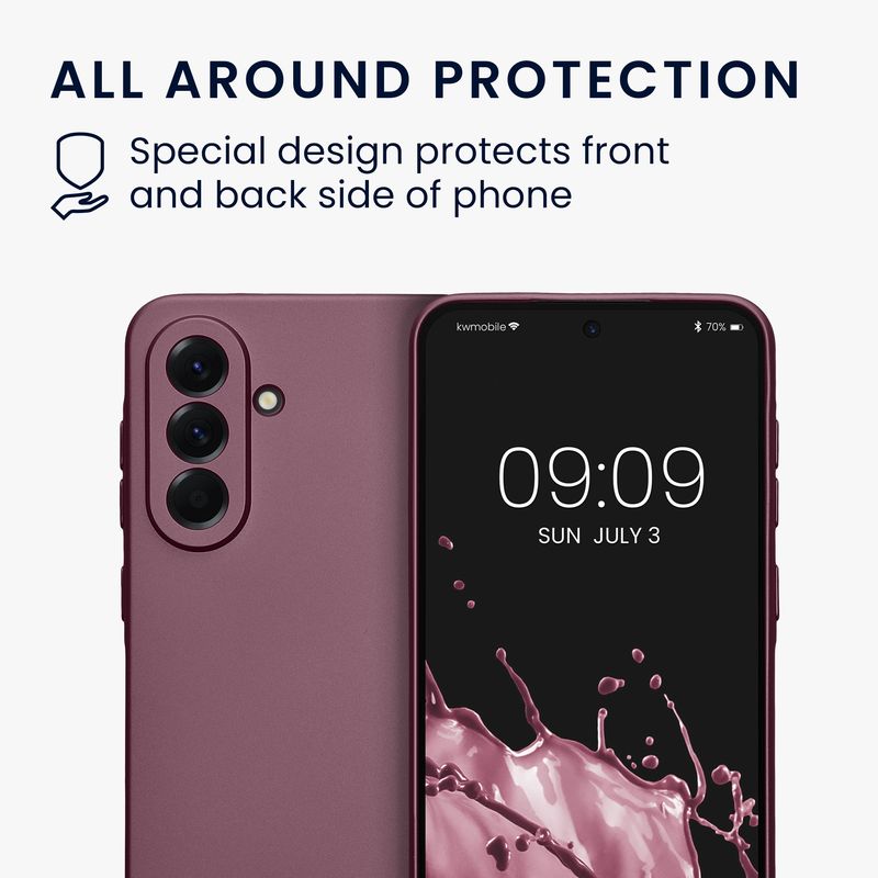 Laptop, Telefoane si Tablete - Telefoane mobile si accesorii - Accesorii Telefoane - Huse telefoane - Husa Kwmobile pentru Samsung Galaxy A56 5G, anti-alunecare, silicon, lavanda - Infinity.ro