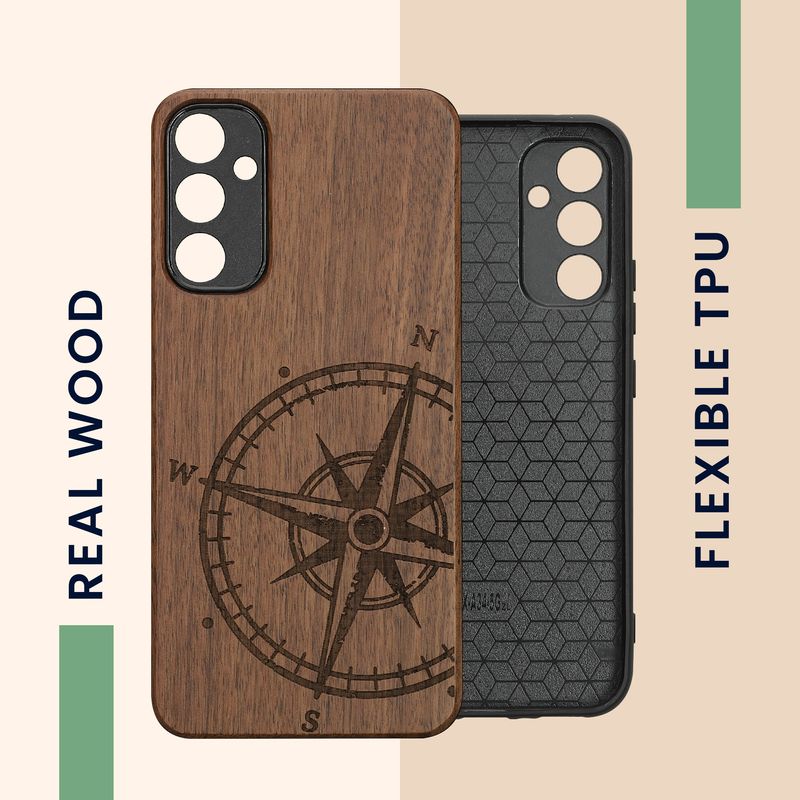 Laptop, Telefoane si Tablete - Telefoane mobile si accesorii - Accesorii Telefoane - Huse telefoane - Husa tip bumper Kwmobile pentru Samsung Galaxy A34 5G, anti-alunecare, lemn, TPU, maro - Infinity.ro