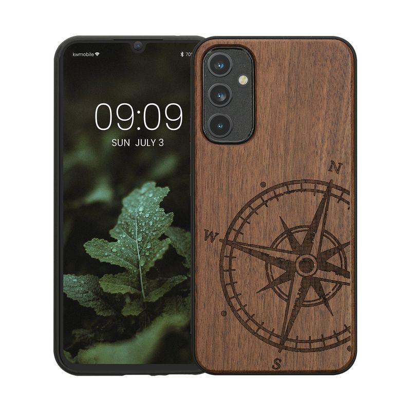 Laptop, Telefoane si Tablete - Telefoane mobile si accesorii - Accesorii Telefoane - Huse telefoane - Husa tip bumper Kwmobile pentru Samsung Galaxy A34 5G, anti-alunecare, lemn, TPU, maro - Infinity.ro