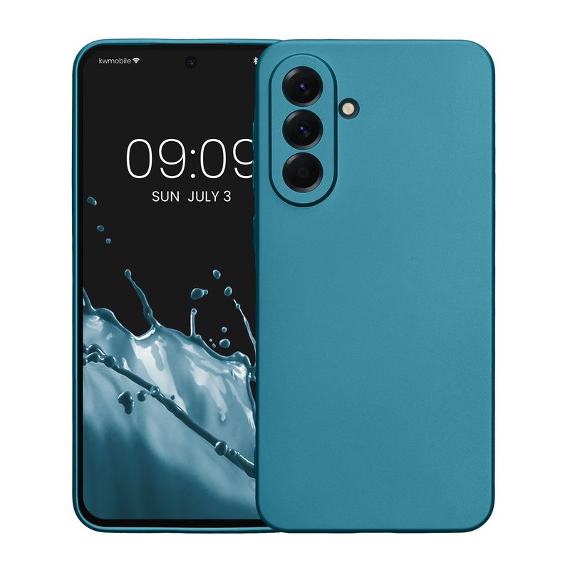 Laptop, Telefoane si Tablete - Telefoane mobile si accesorii - Accesorii Telefoane - Huse telefoane - Husa Kwmobile pentru Samsung Galaxy A56 5G, anti-alunecare, protectie la zgarieturi, silicon, albastru - Infinity.ro