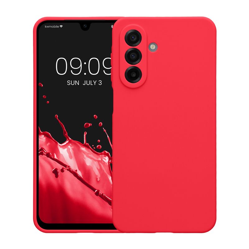 Laptop, Telefoane si Tablete - Telefoane mobile si accesorii - Accesorii Telefoane - Huse telefoane - Husa Kwmobile pentru Samsung Galaxy A17 4G/5G, anti-alunecare, silicon, roz neon - Infinity.ro