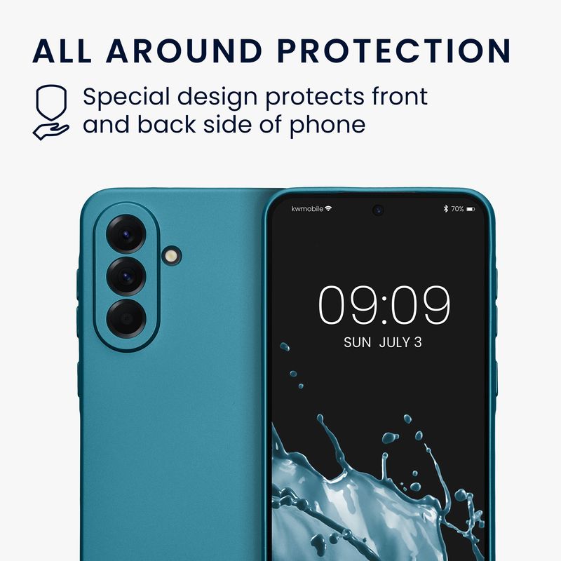 Laptop, Telefoane si Tablete - Telefoane mobile si accesorii - Accesorii Telefoane - Huse telefoane - Husa Kwmobile pentru Samsung Galaxy A56 5G, anti-alunecare, protectie la zgarieturi, silicon, albastru - Infinity.ro