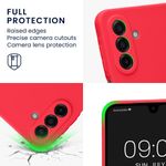 Laptop, Telefoane si Tablete - Telefoane mobile si accesorii - Accesorii Telefoane - Huse telefoane - Husa Kwmobile pentru Samsung Galaxy A17 4G/5G, anti-alunecare, silicon, roz neon - Infinity.ro