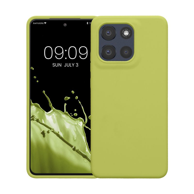 Laptop, Telefoane si Tablete - Telefoane mobile si accesorii - Accesorii Telefoane - Huse telefoane - Husa Kwmobile pentru Motorola Moto G86 Power 5G, incarcare wireless, silicon, verde - Infinity.ro
