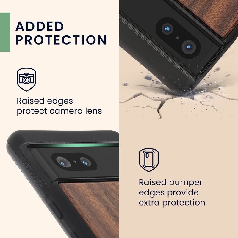 Laptop, Telefoane si Tablete - Telefoane mobile si accesorii - Accesorii Telefoane - Huse telefoane - Husa tip bumper Kwmobile pentru Google Pixel 7, anti-alunecare, lemn, TPU, maro - Infinity.ro