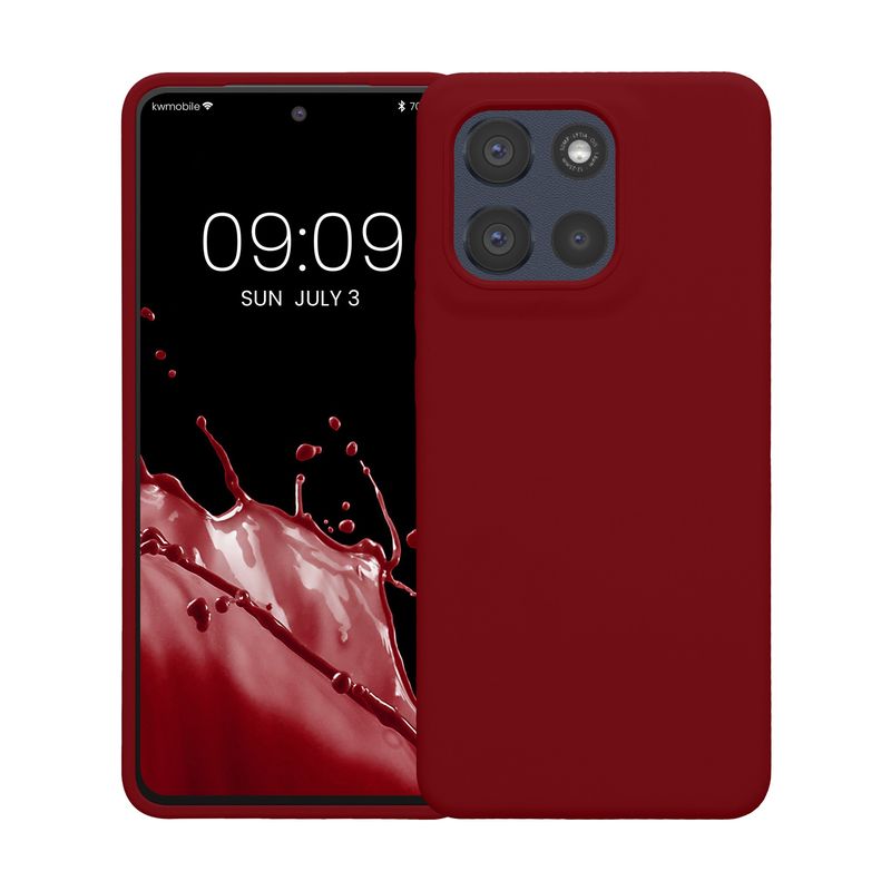 Laptop, Telefoane si Tablete - Telefoane mobile si accesorii - Accesorii Telefoane - Huse telefoane - Husa Kwmobile pentru Motorola Moto G86 Power 5G, incarcare wireless, silicon, rosu - Infinity.ro