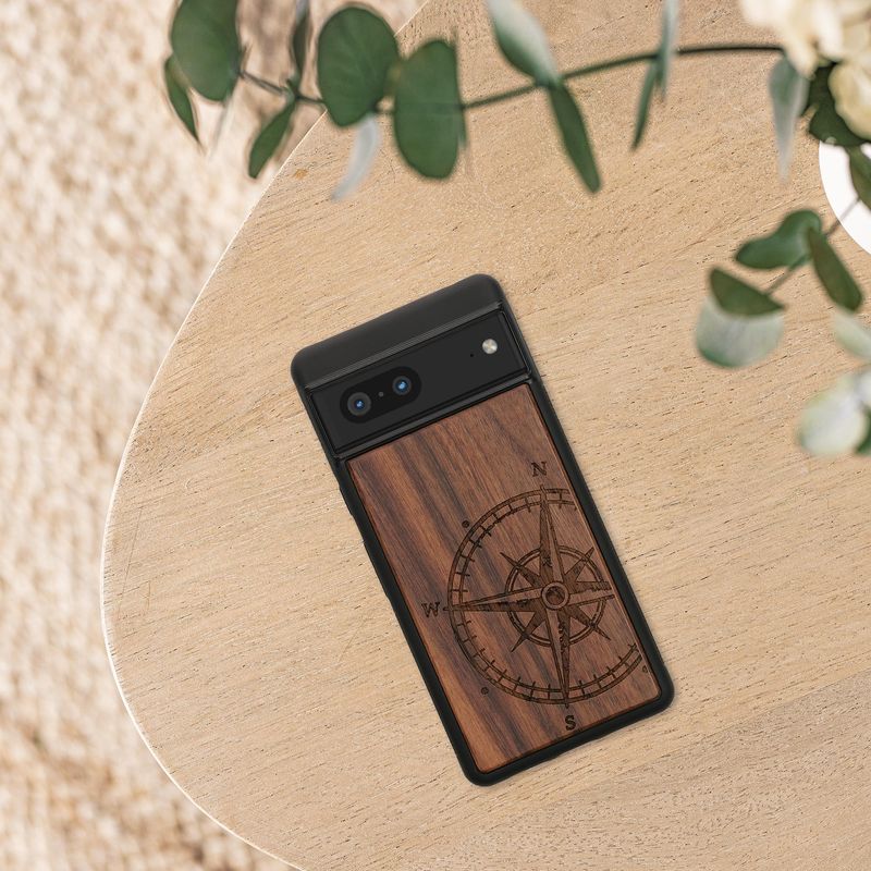 Laptop, Telefoane si Tablete - Telefoane mobile si accesorii - Accesorii Telefoane - Huse telefoane - Husa tip bumper Kwmobile pentru Google Pixel 7, anti-alunecare, lemn, TPU, maro - Infinity.ro