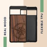 Laptop, Telefoane si Tablete - Telefoane mobile si accesorii - Accesorii Telefoane - Huse telefoane - Husa tip bumper Kwmobile pentru Google Pixel 7, anti-alunecare, lemn, TPU, maro - Infinity.ro