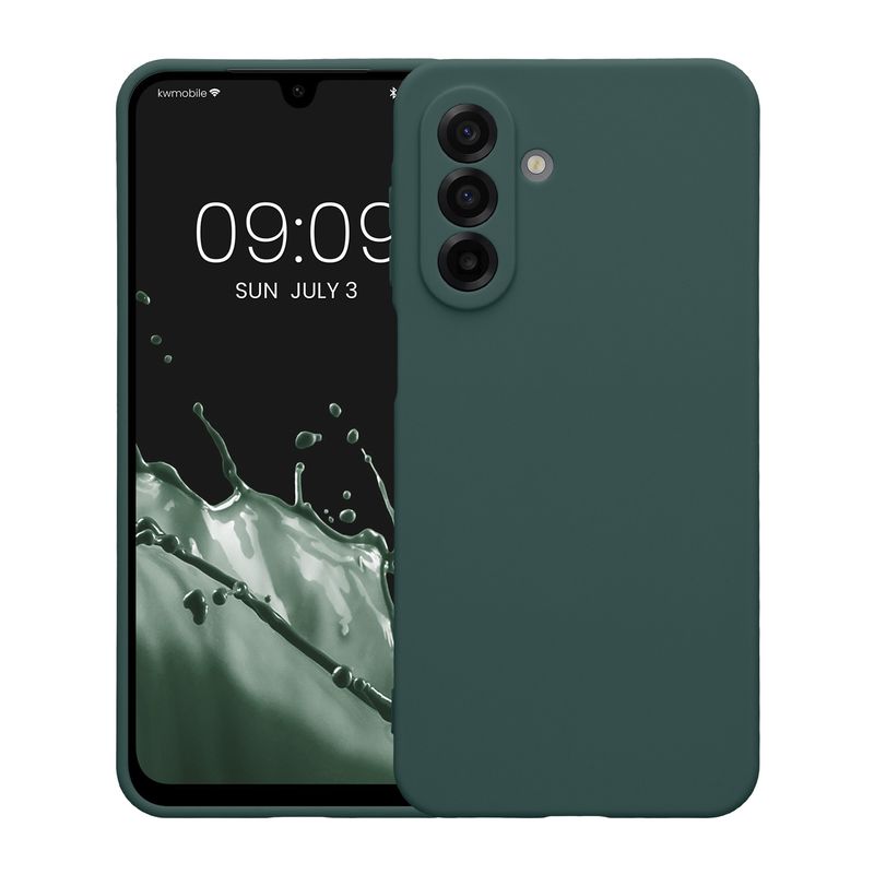 Laptop, Telefoane si Tablete - Telefoane mobile si accesorii - Accesorii Telefoane - Huse telefoane - Husa Kwmobile pentru Samsung Galaxy A17 4G/5G, anti-alunecare, silicon, albastru verzui - Infinity.ro