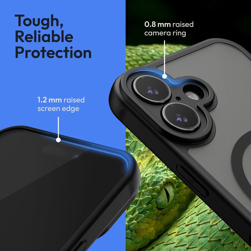 Laptop, Telefoane si Tablete - Telefoane mobile si accesorii - Accesorii Telefoane - Huse telefoane - Husa Oakshield pentru iPhone 17, compatibilitate MagSafe, sticla, TPU, negru - Infinity.ro