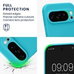 Laptop, Telefoane si Tablete - Telefoane mobile si accesorii - Accesorii Telefoane - Huse telefoane - Husa Kwmobile pentru Google Pixel 10 Pro, anti-alunecare, silicon, albastru glaciar - Infinity.ro
