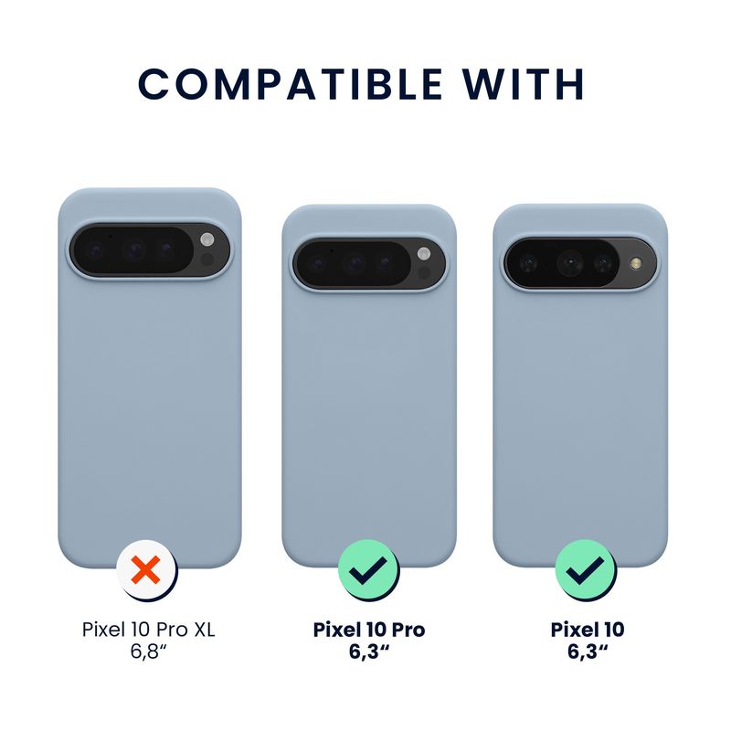 Laptop, Telefoane si Tablete - Telefoane mobile si accesorii - Accesorii Telefoane - Huse telefoane - Husa Kwmobile pentru Google Pixel 10/Pixel 10 Pro, compatibilitate MagSafe, silicon, albastru deschis - Infinity.ro