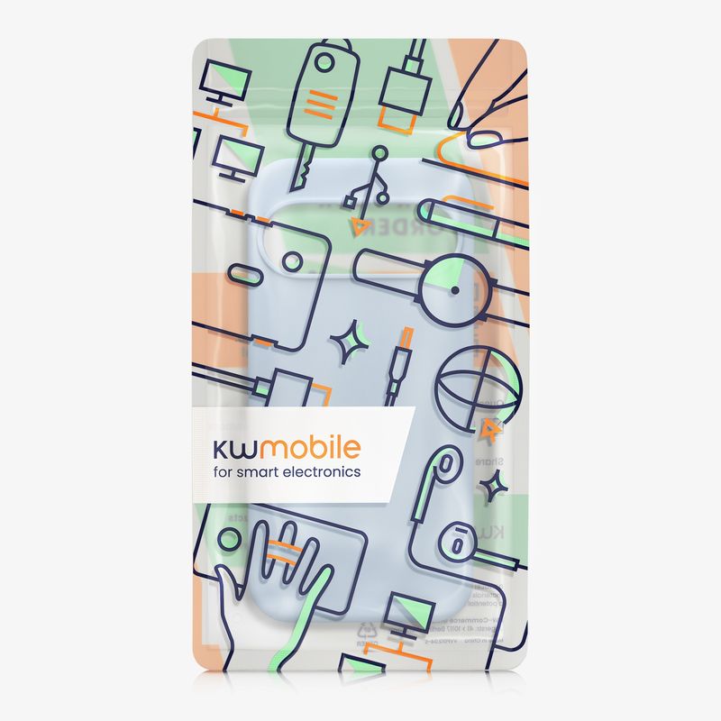 Laptop, Telefoane si Tablete - Telefoane mobile si accesorii - Accesorii Telefoane - Huse telefoane - Husa Kwmobile pentru Google Pixel 10/Pixel 10 Pro, compatibilitate MagSafe, silicon, albastru deschis - Infinity.ro